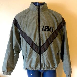 Light weight army issued jacket camo gray IPFU nylon large regular